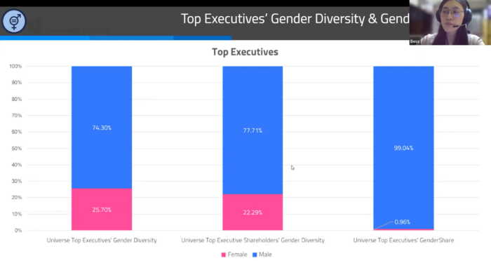 Screenshot from roundtable "The World’s First Gender Data Tool, Raising Transparency in Investing"